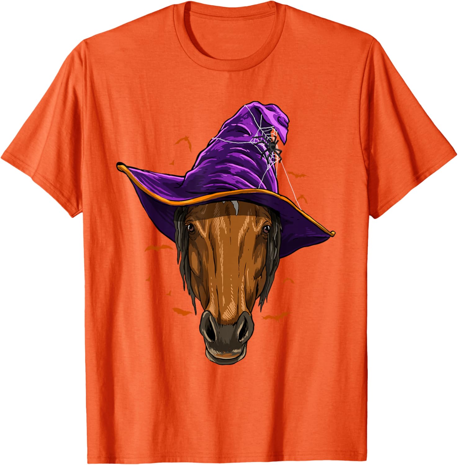 

Horse Witch Hat Halloween Graphic Tee Funny Horse Lover Equestrian T-Shirt 4XL