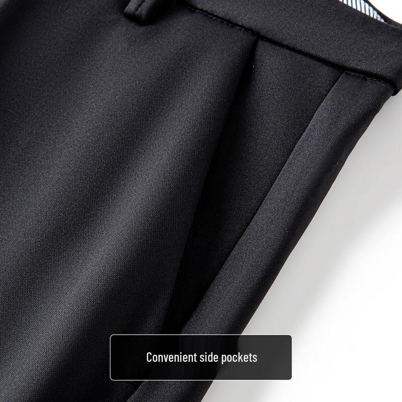 FORTEI Men's Lightweight Breathable Straight-Leg Business Casual Trousers