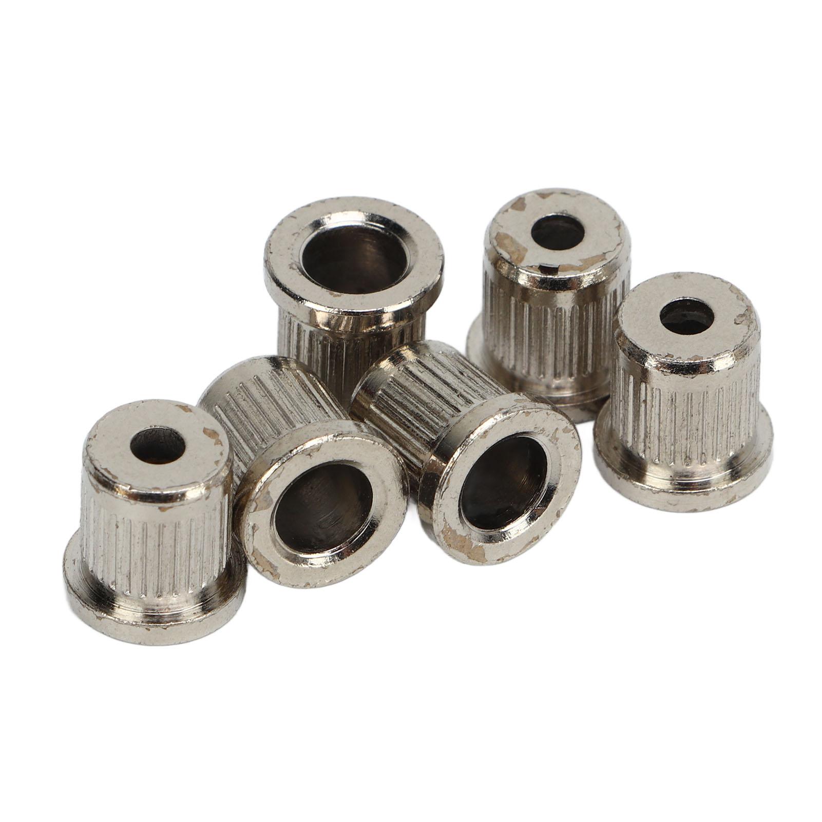 

6 шт. Струнные наконечники для гитары сквозь корпус, латунь, памятное издание для электрогитар, серебристые серебряный