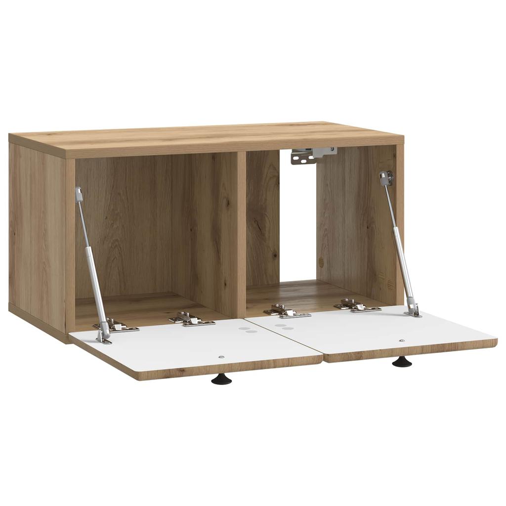 Wall Mounted TV Cabinet 59.5 x 31 x 30 cm Artisan Oak