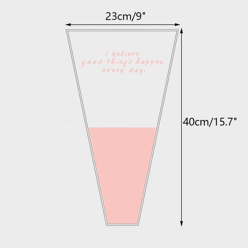 10 Stück Einzelne Rosenhüllen Blumenverpackungsbeutel Blumenstrauß Verpackungsbeutel Klare Zellophan-Blumenverpackungen für den Valentinstag