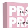 Pink Pray Sign Pray on It Pray Over It Pray Through It Women Girls Home Office Bible Room Bedroom Desktop Decoration Christian Gifts
