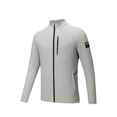 Comfortable Simple Versatile Slim Fit Sports Zip Collar Jacket Men Jackets Moonlight-Gray 152527712-1