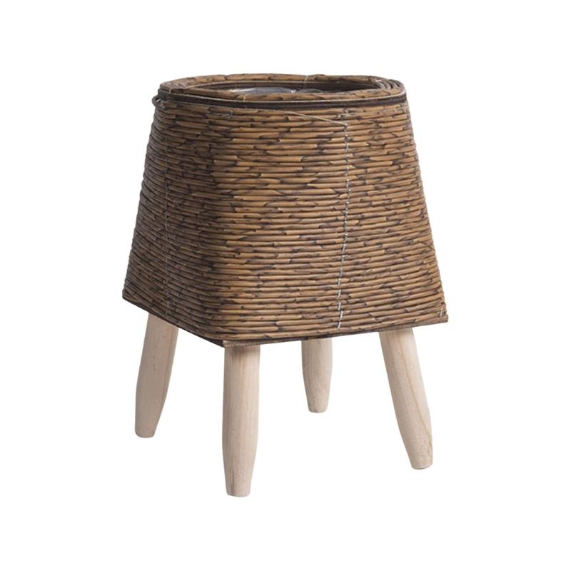 

Modern Faux Rattan Flower Pots Elegant Planter Decoration Creative Rattan Styles Flower Pots for Indoor and Outdoor Use