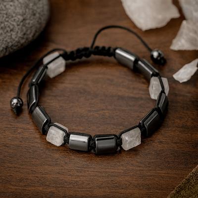 Magnetic Hematite Bracelet Shamballa Rose Cuboids