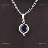 Cushion London Blue Topaz Stone 925 Silver Mothers Gift Anniversary New Pendant PP-11-5