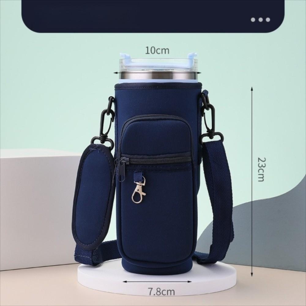 Non-slip Water Bottle Carrier Bag 40oz with Handle Water Bottle Pouch Holder with Pocket Adjustable Shoulder Strap