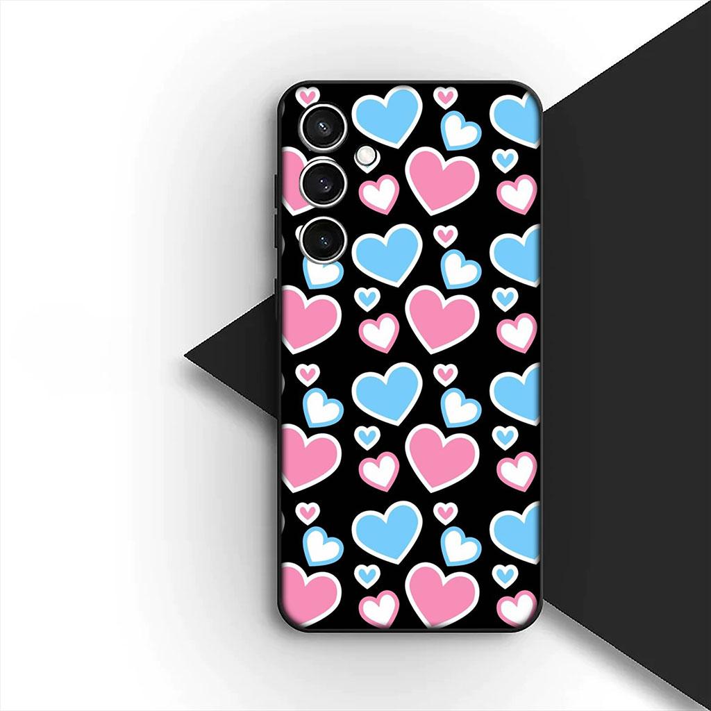 Phone Cover for Xiaomi Redmi Note 14 13 Pro Plus ProPlus 14C 13c Pro+ 5G Soft Silicone Case Star Dark Red Heart Love