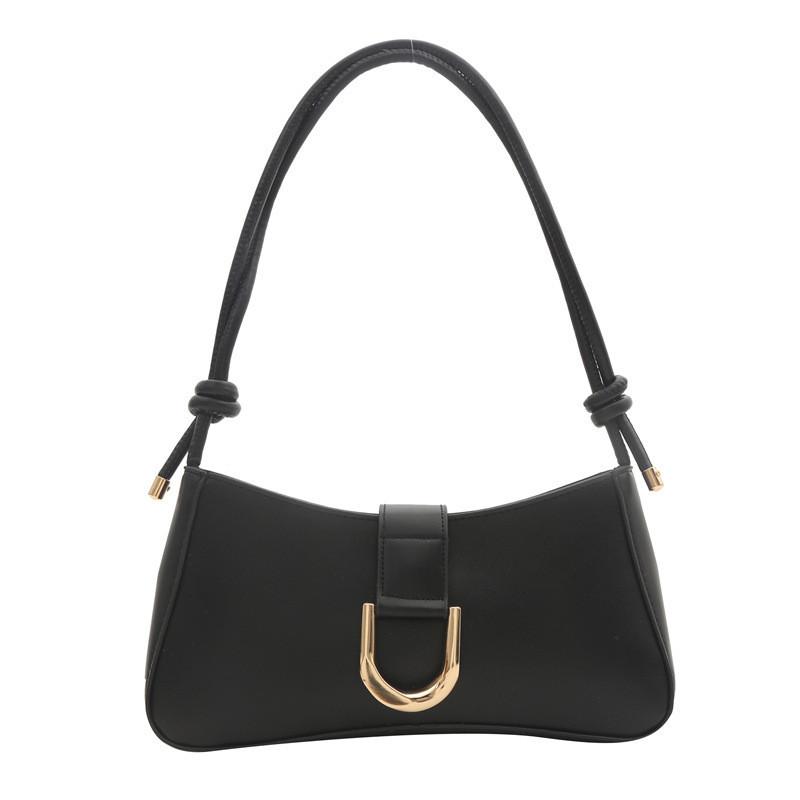 Stylish Minimalist Casual Single Shoulder Bag Underarm Bag With Contrast Stitching Elements