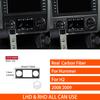 For Hummer H2 2008 2009 Real Carbon Fiber Stickers Central Air Conditioner Adjustment Panel Car Accessories Interior Decorative