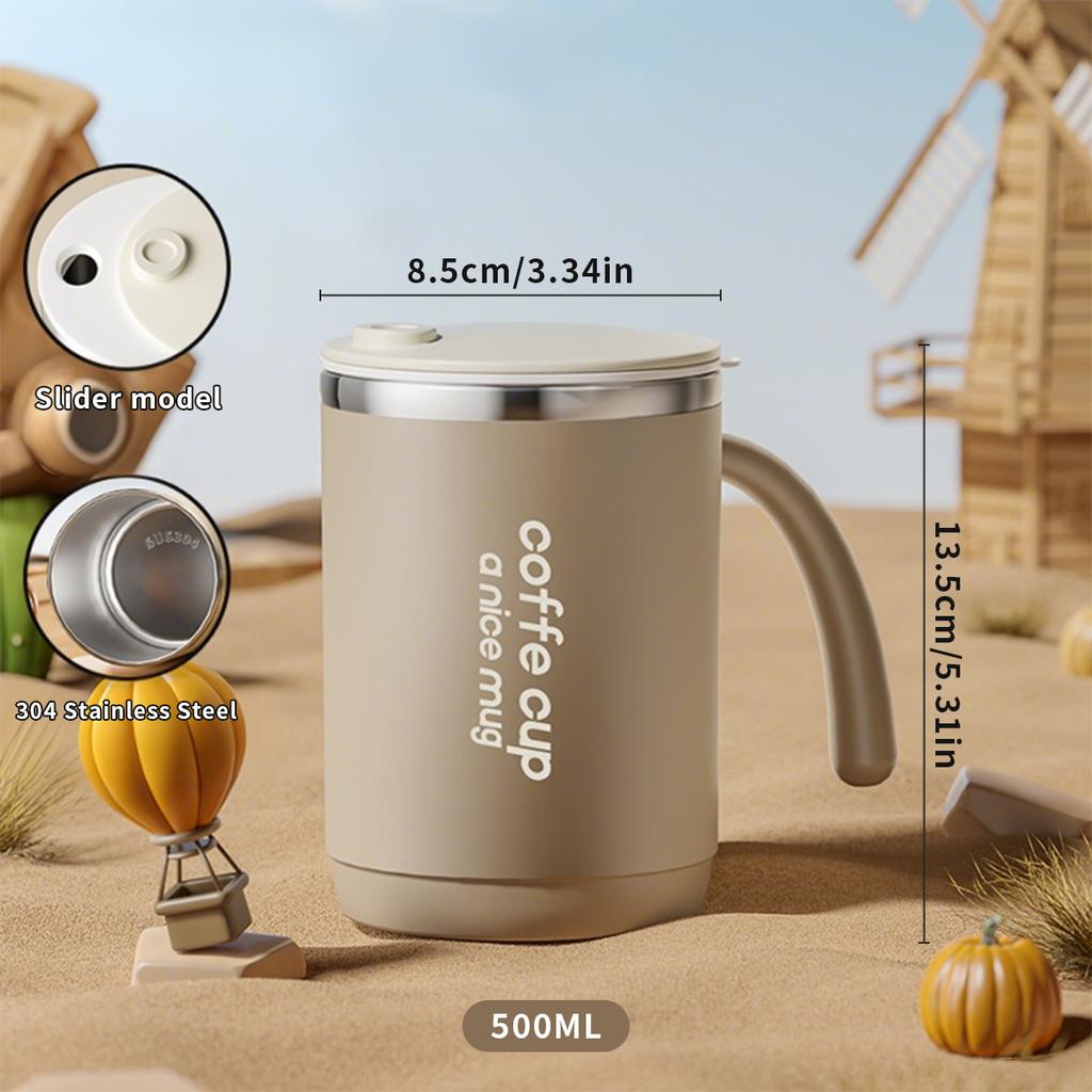 500ML Thermal Cup  304 Stainless Steel Double-layer Coffee Mug Cold And Hot Resistant Water Cup Sealed Milk Coffee Cup Drinkware