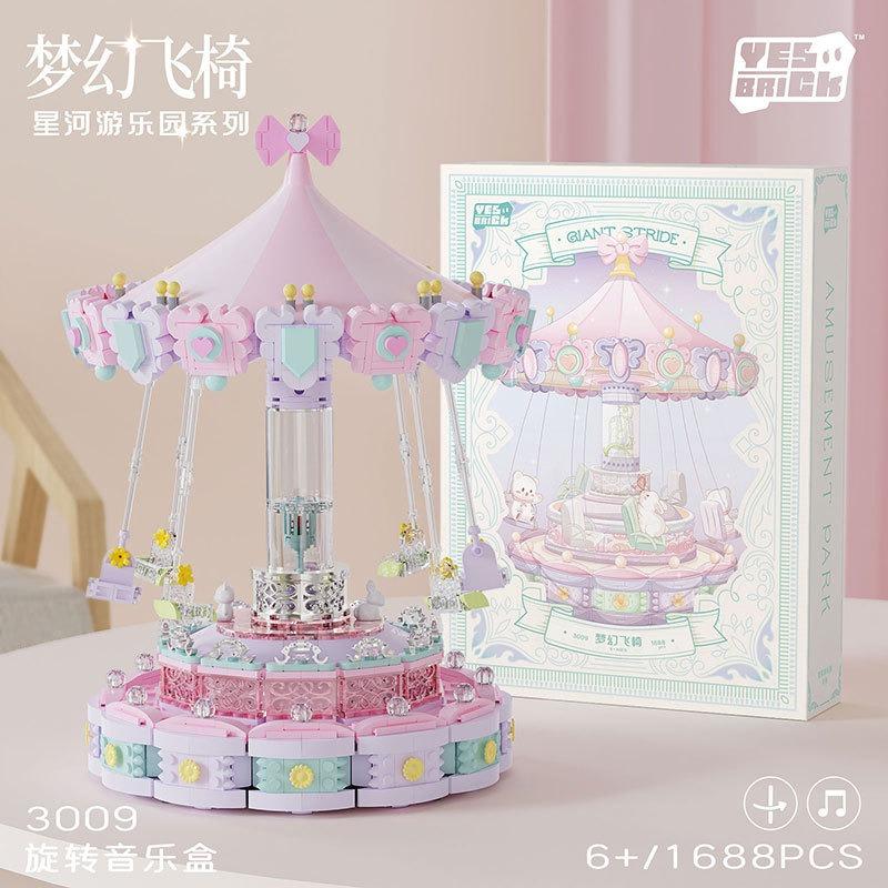 Music Box Assembly Gift Girl Carousel Music Box Ornament Handmade Ferris Wheel Birthday Girl Girl