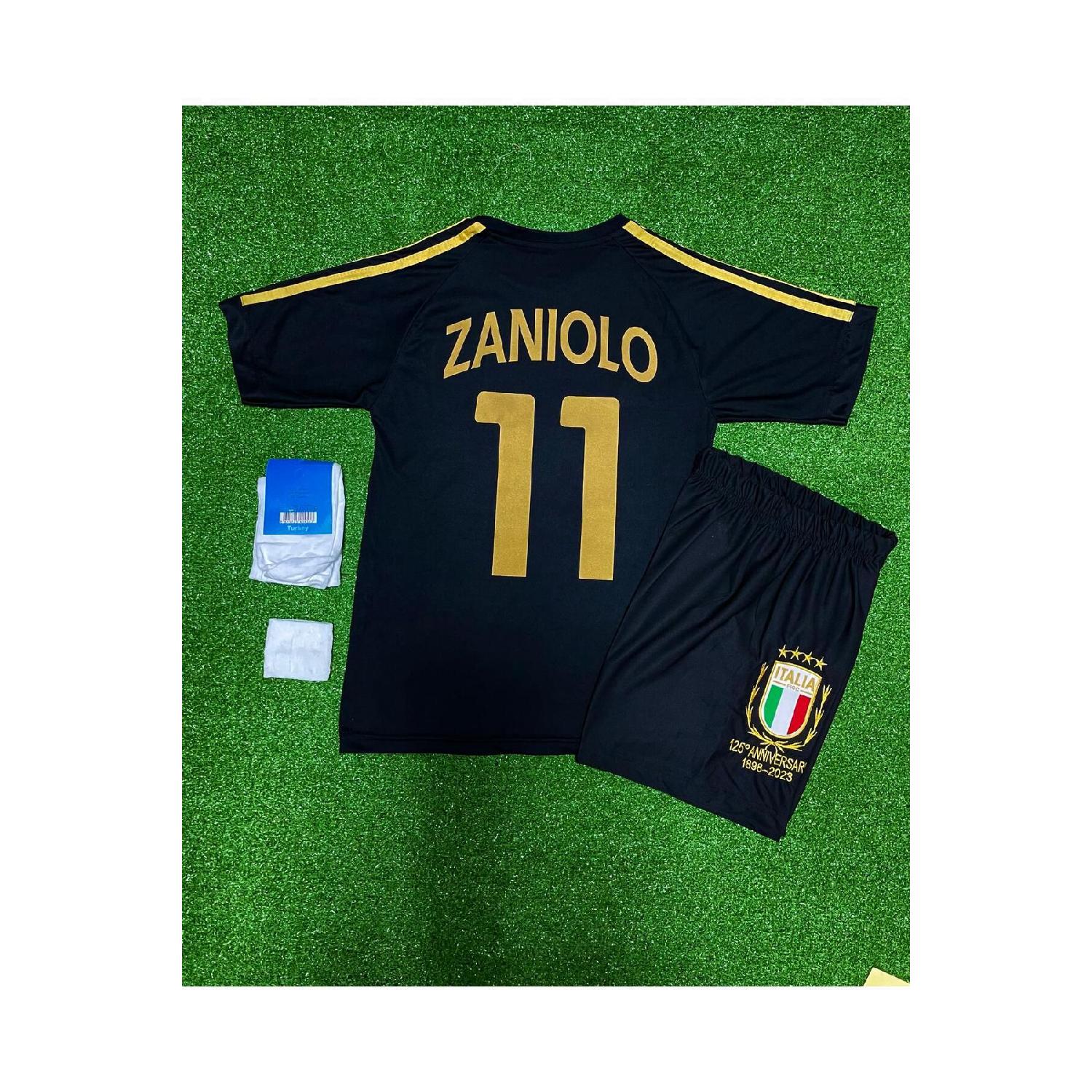 

Комплект из 4 черных детских трикотажных изделий черного цвета в честь 125-летия Италии Nicolo Zaniolo (черный) 8-9 Yaş розовый