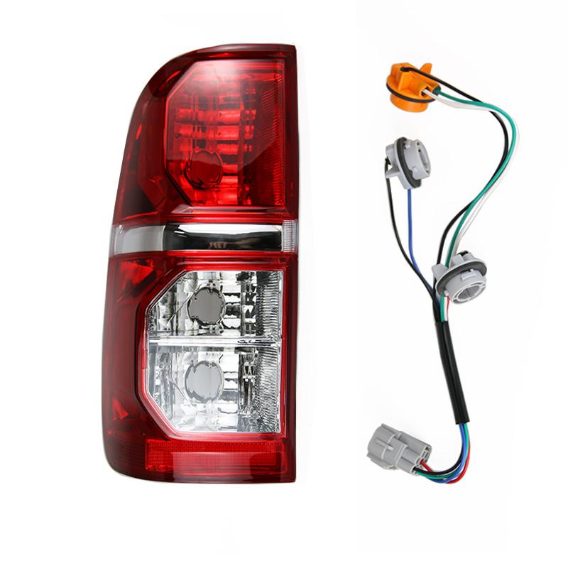 1Pc Tail Light Assembly With Wires For Toyota Hilux 2005 2006 2007 2008 2009-2015 Rear Taillight Warning Light Reversing Light