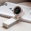 Handventilator für unterwegs, tragbar, 5-stufig einstellbar, Mini-Ventilator, faltbar, Schreibtischventilator mit Lanyard, Digitalanzeige für die Tasche im Freien
