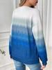 Women's Plus Size Gradient Color Round Neck Long Sleeve Casual Hoodie for Spring and Autumn 2026