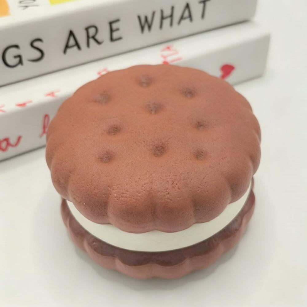Macaron Sandwich Cookie Squishy Toy Soft Stretch Squeeze Stress Relief Fidget Toy Cute Biscuit Shaped Desk Decoration Anti Toy