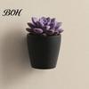 Space-saving Wall Decor 3D Printed Planter, Hanging Indoor Flower Pot for Green Plant Display Succulents, Minimalist Black Holder Home Office Creative