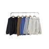 Solid color pullover hoodie sweater women's autumn and winter new retro loose and thin lazy style knitted sweater jacket