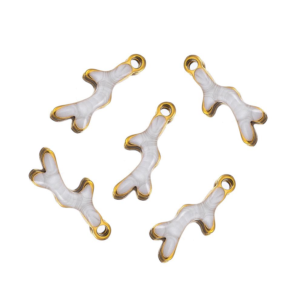 10pcs New Stainless Steel Colorful Marine Coral Starfish Fish Seaweed Charm Necklace Earring Pendant Base for DIY Jewelry Making