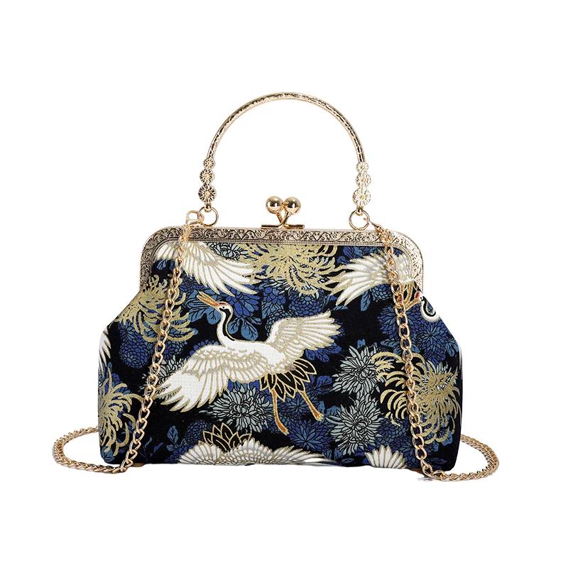 Seidenstickerei Patchwork Natial Style Umhängetaschen Fashi Verschluss Einfache Damen Handtaschen 2026 Süße Taschen für Damen