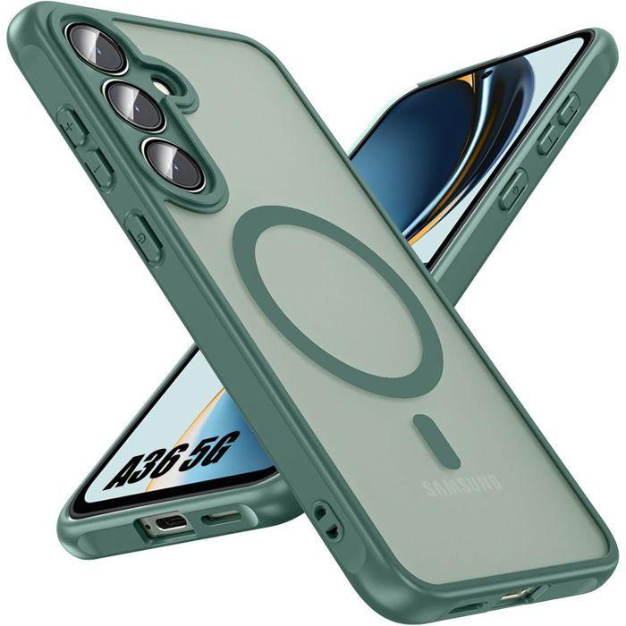Coque de protection - BOOLING - Samsung Galaxy A36 5G - Antichoc - Protection caméra - Vert nuit