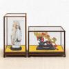 Rosewood Glass Treasure Cage for Guanyin and Buddha Statues – Custom Dustproof Display Box Ornament