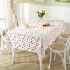 Small Fresh Cotton Printed Strawberry Lotus Leaf Edge Fungus Edge White Ball Coffee Table Tablecloth Dining Table Cloth Outdoor Picnic Decoration