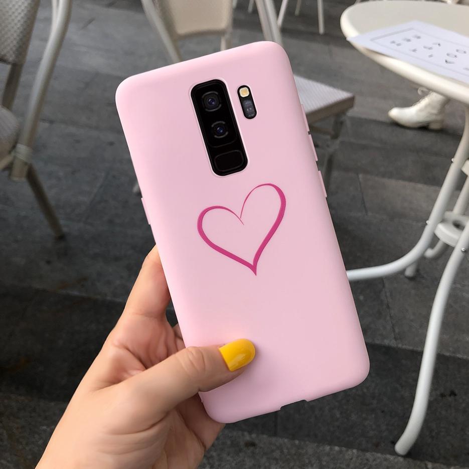 For Samsung Galaxy S9 Plus Case S9+ G965F Cute Candy Painted Fundas Matte Cover For Samsung S9 S9+ S 9 Plus Phone Case Soft Bags