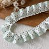 2M Pleated Ribbon Trim Ruffle Trim Collar Cuff Trim Lolita Dress Ribbon Needlework Crafts DIY Double Layer Lace Ribbon