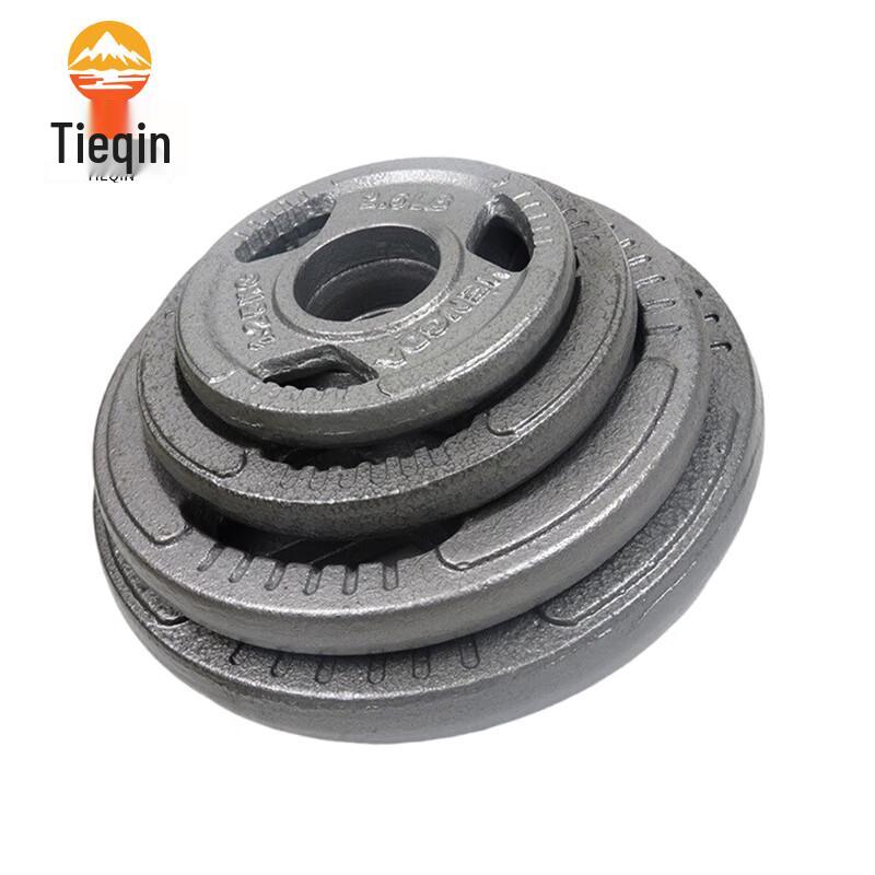 Tieqin Cast Iron Tri-Grip Barbell Plate