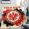Custom Name,Eintracht Frankfurt Printed Flannel Blanket, Soft Throw for Bedroom Sofa, Washable, Christmas Present, Great Gift.