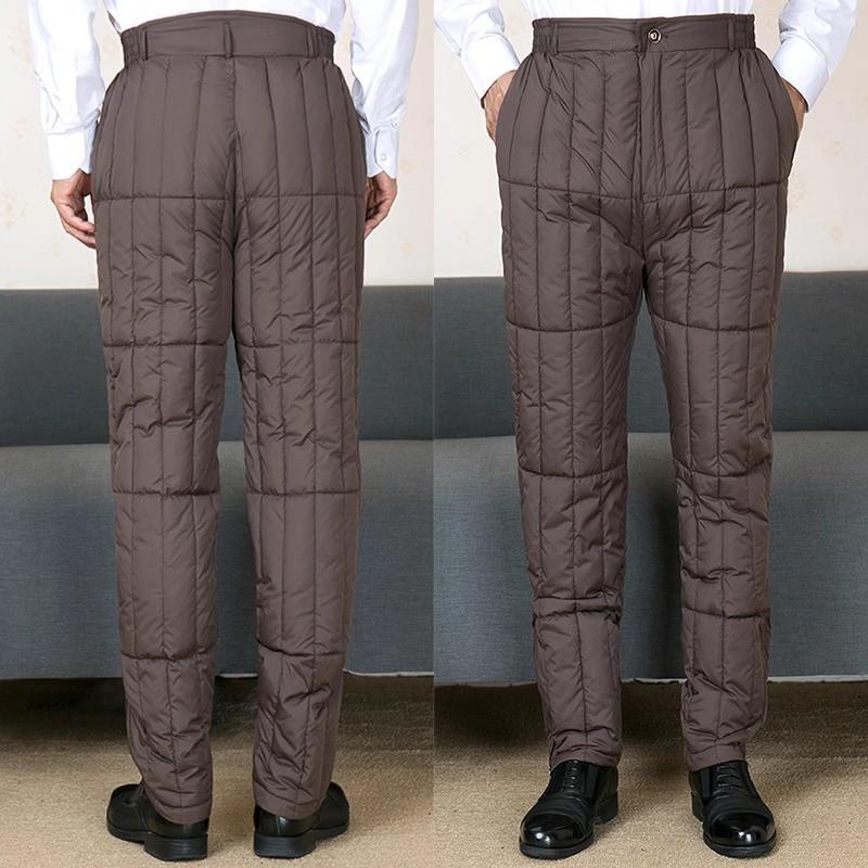 Men S Autumn Winter High Waist Thick Warm Cotton Pants For Elderly