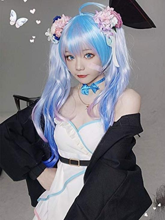 Hatsune Miku Cosplay Vocaloid Thanksgiving One Piece Weiße Miku mit Perücke [milchige Zeit]