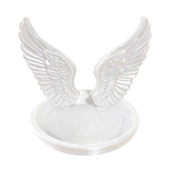 Angel Wing Jewelry Tray, 3D Printed Wings Trinket Holder Dish, Decorative Vanity Organizer Plate for Earrings, Rings, Small Items