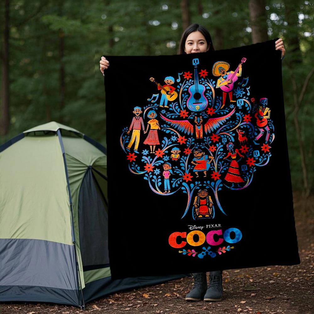 

1pc, Disney Coco Blanket Soft Throw Blankets for Bed Couch Sofa, Living Room, Travel, Outdoor Blankets, Camping 80x120cm