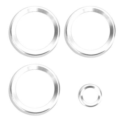 4Pcs AC Klimaanlage Knopf Trim Abdeckung Fit Für Range Rover Sport Autobiographie Vogue(Silber)