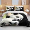 10 sizes CutePanda Bedding 3 Piece Set king size double bed bedding set microfiber or polyester duvet cover set  bedroom bed set