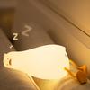 Lying Flat Duck Night Light, Cute Silicone Duck Lamp, LED Nursery Nightlight, Dimmable Bedside Touch Lamp, Rechargeable Light Up Duck for