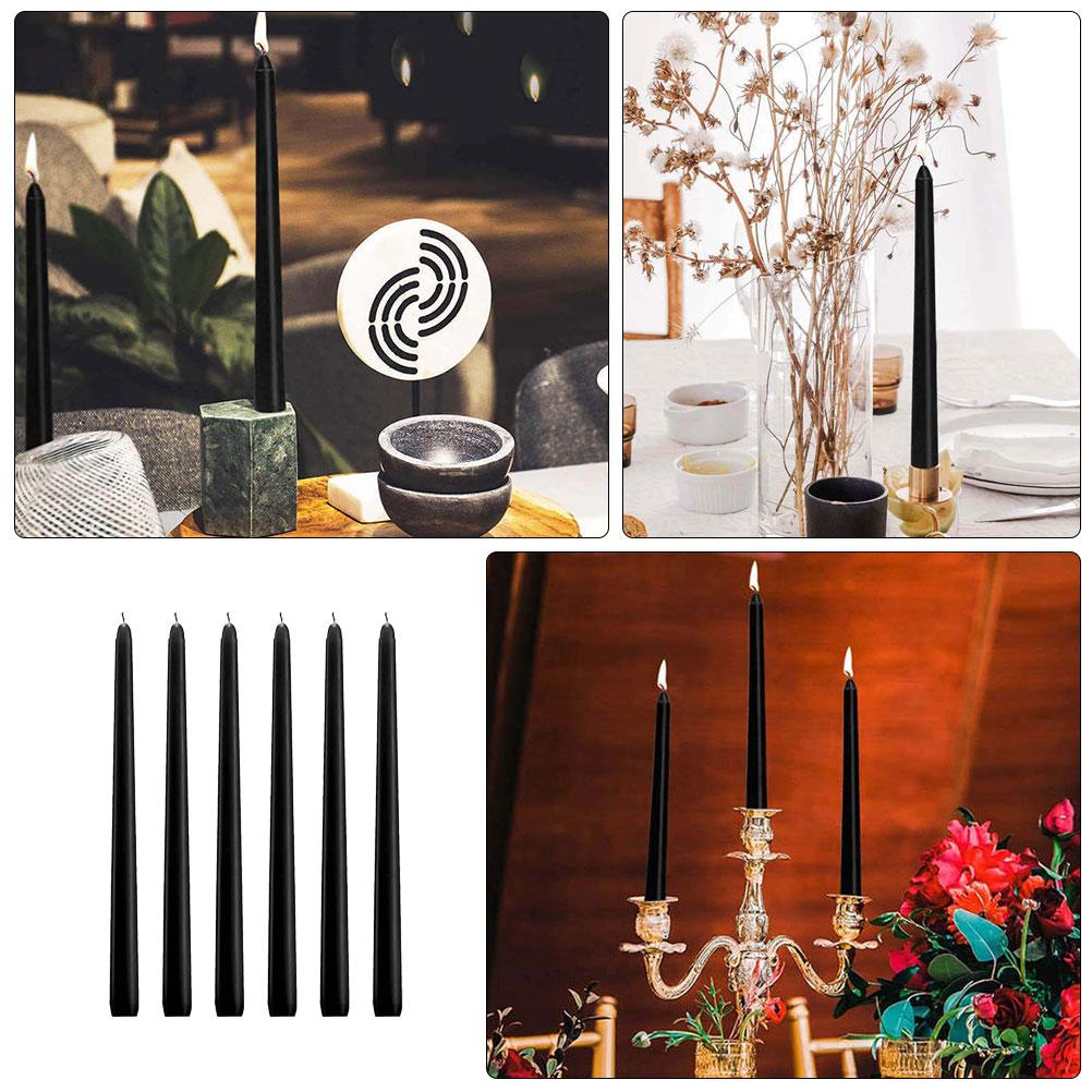 2 Buc. Decor Acasă Lumânări Parfumate cu Fitil de Bumbac Ceară Conică LED Lumânare Tip Pastilă Conică Neagră