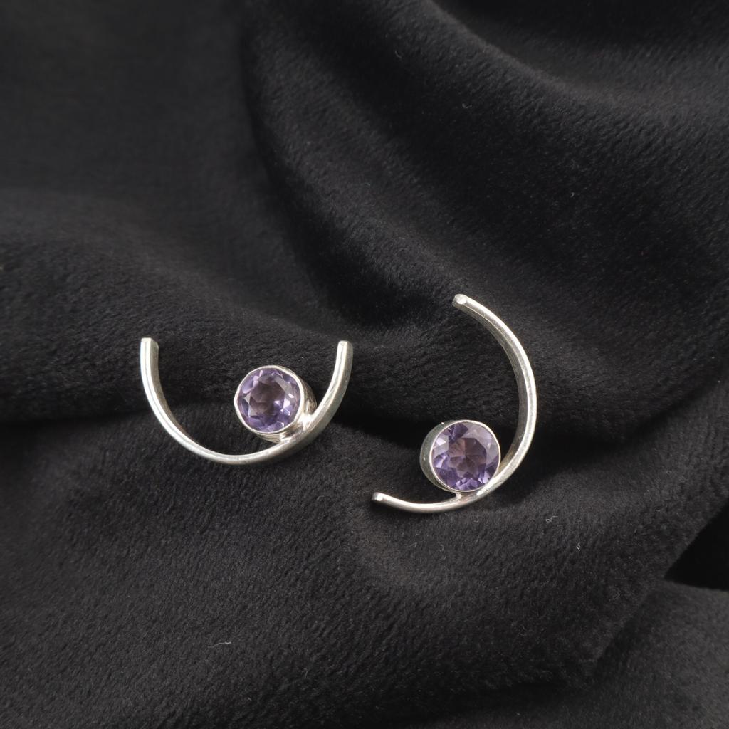 Iolite Gemstone 925 Silver Engagement Butterfly Stud Daughter Gift Boho Earrings EE-145-5