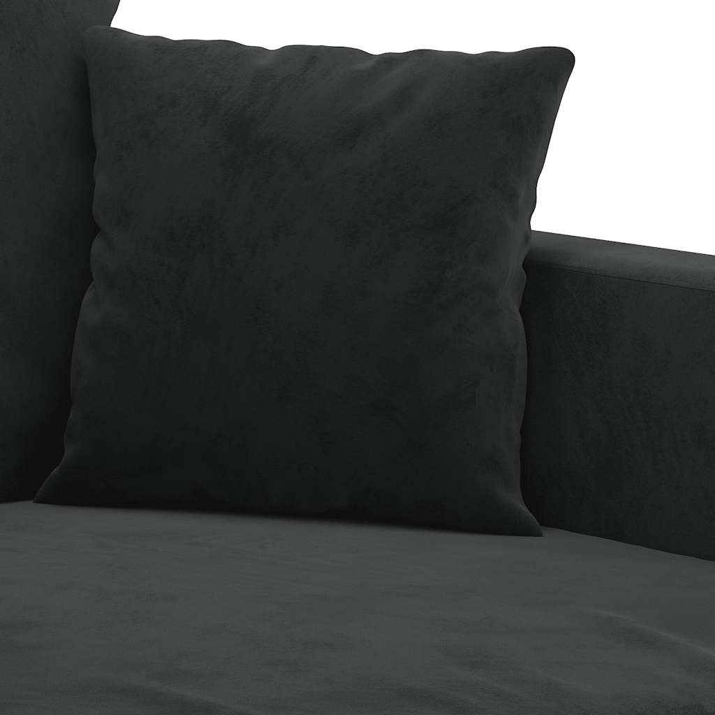 Vidaxl 2-Seater Sofa, Black, 140 Cm, Upholstered In Velvet