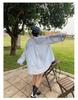 Women's Loose Casual Sports Set: Thin Sun Protection Long Sleeve Shirt & Wide Leg Shorts - New Korean Summer Style