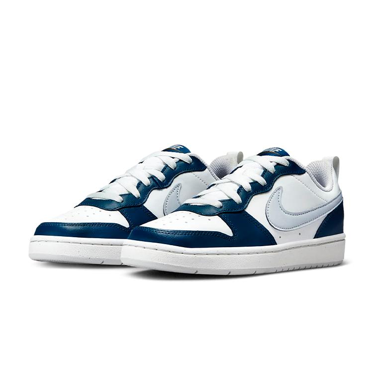 New Nike Court Borough Low 2 White Valerian Blue GS BQ5448-121