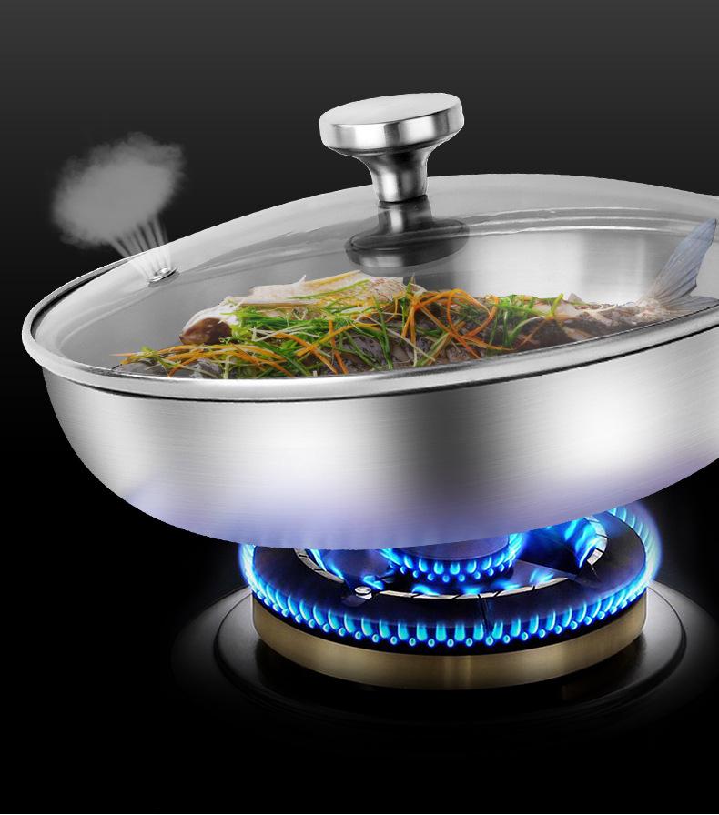 Manulife 304 Stainless Steel Flat-Bottom Wok for Induction & Gas Stoves