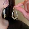 Drop Earrings Set Big Circle Piercings Earrings Jewelry for Women Imitation Pearl Hoop Cute Ear Buckle