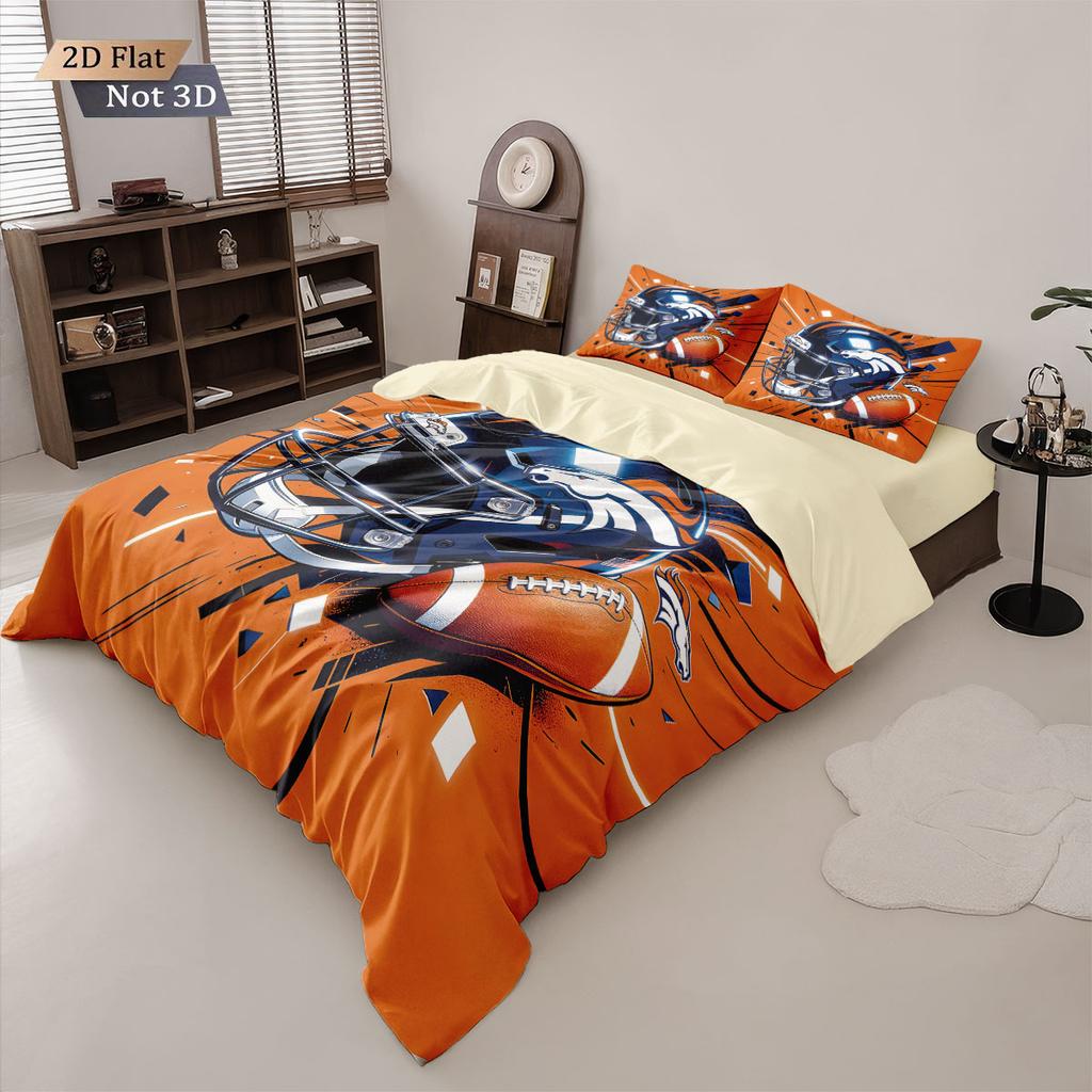 3pcs Baseball Game Printed Coreless Down Duvet Cover Set Comfortable Bedroom Bedding Decoration Machine Washable