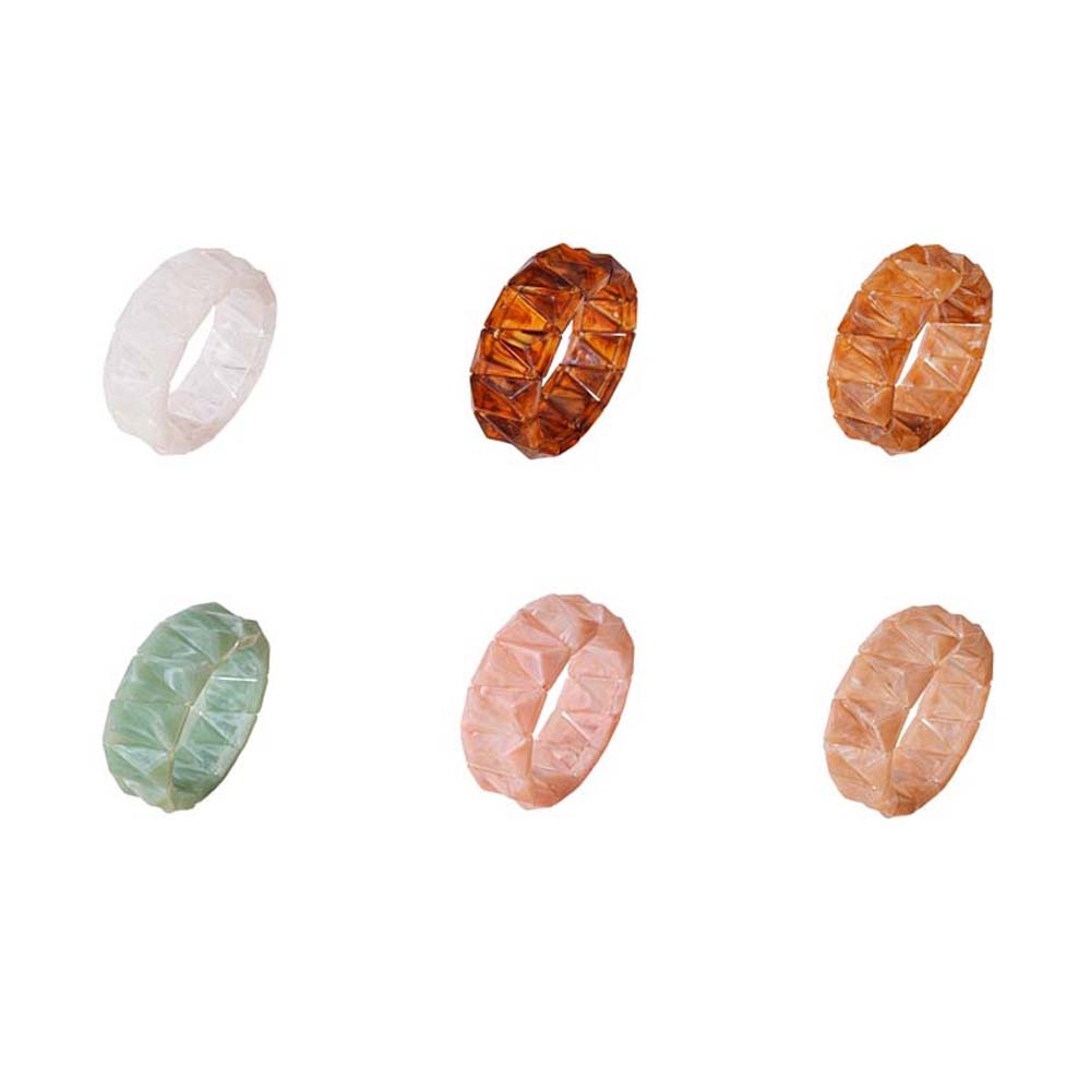 Smudging Irregular Wide Bracelet Bohemian Retro Hand Ring Unique Acrylic Bangle  Decoration