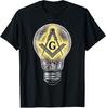 NEW! Freemason Masonic Fraternal Freemasonry Square Compass Tee T-Shirt S-5XL