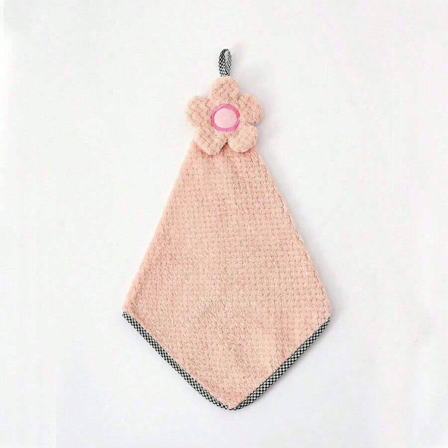 

Полотенце для рук из кораллового вельвета, ананасовая клетка, мультяшное, подвесное, для ванной, кухни, мытья посуды, утолщенное, влаговпитывающее, креативная тряпка 1